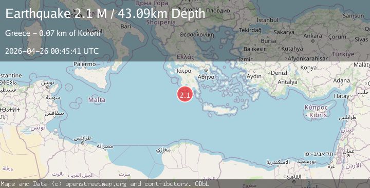 Map of Offshore southern Greece