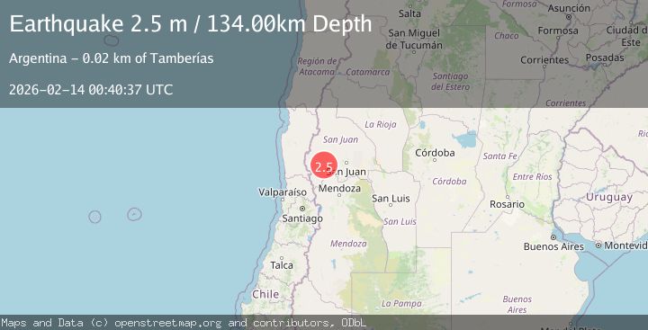 Map of San Juan, Argentina