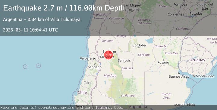 Map of Mendoza, Argentina