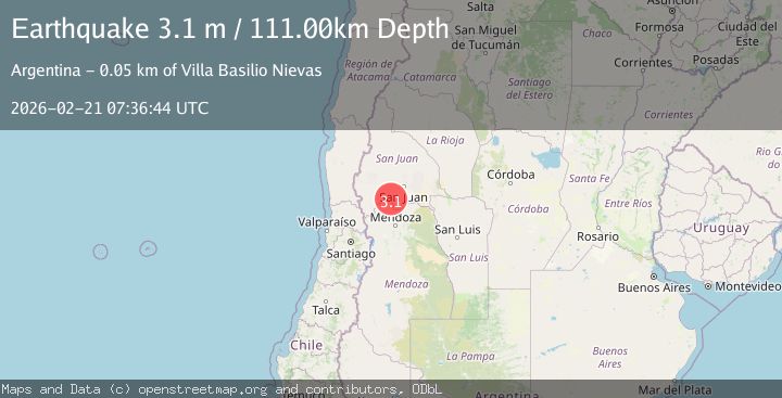 Map of San Juan, Argentina