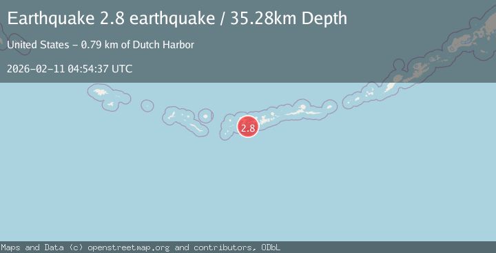 Map of Andreanof Islands, Aleutian Islands, Alaska