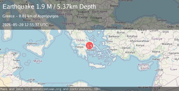 Map of Attica Region, Greece