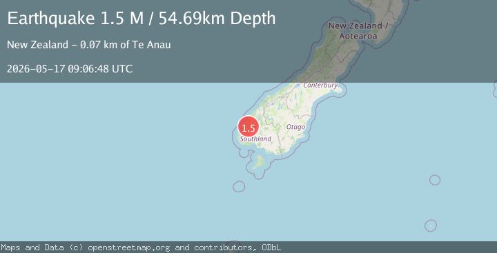 Map of Southland District, New Zealand