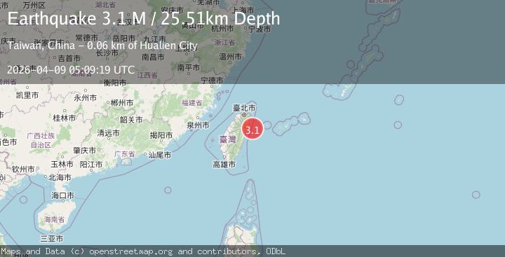 Map of Taiwan region