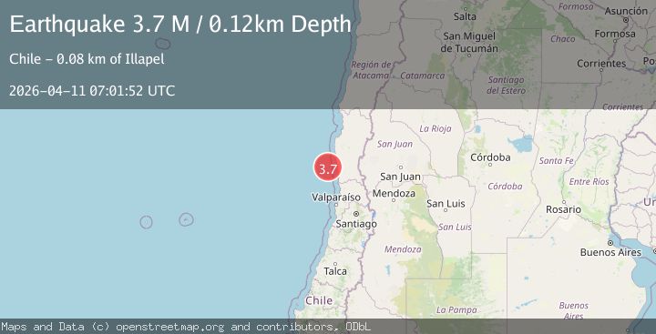 Map of offshore Coquimbo, Chile
