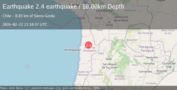 Map of Antofagasta, Chile