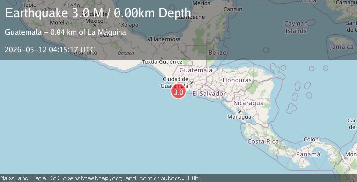 Map of offshore Guatemala