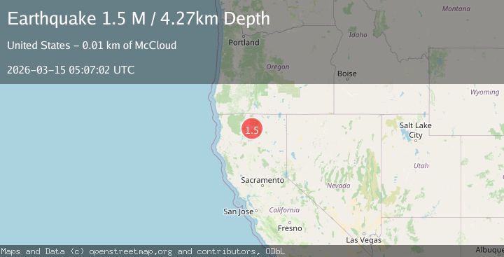 Map of Mount Shasta area, California