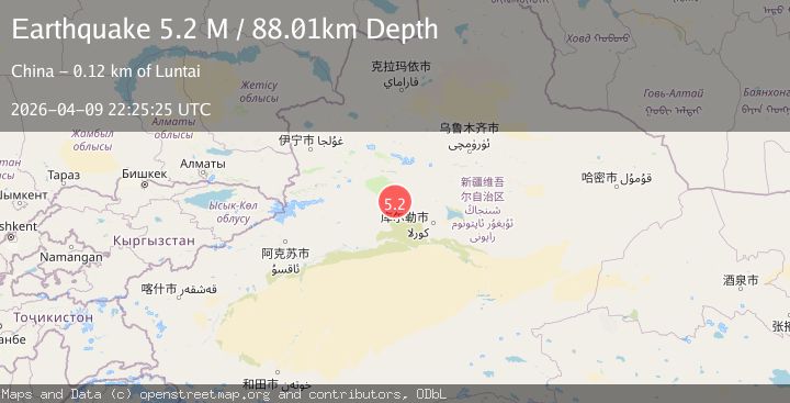 Map of northern Xinjiang, China