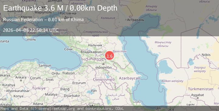 Map of Caucasus region, Russia