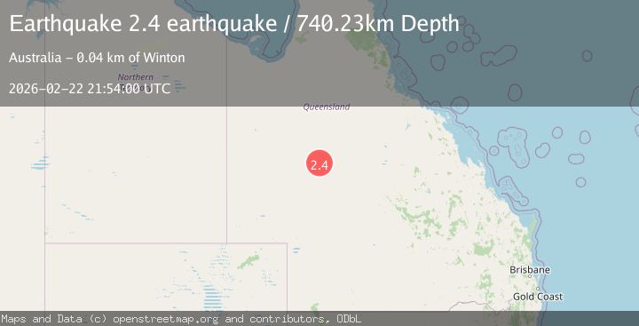 Map of Queensland, Australia