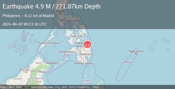 Map of Mindanao, Philippines