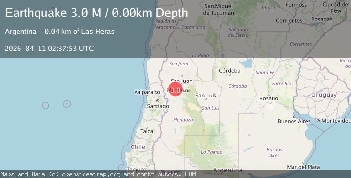 Map of Mendoza, Argentina