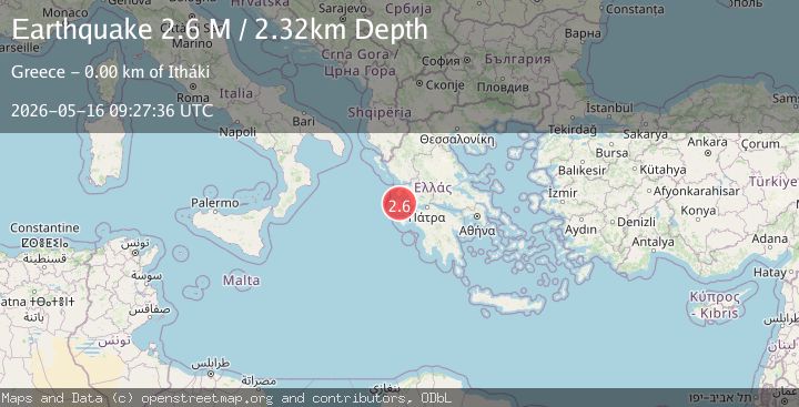 Map of Near the coast of Greece