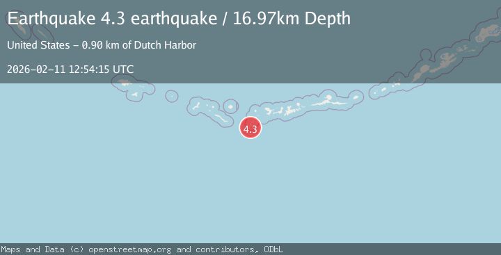 Map of Andreanof Islands, Aleutian Islands, Alaska