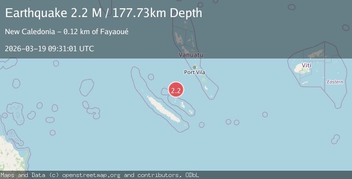 Map of Vanuatu region