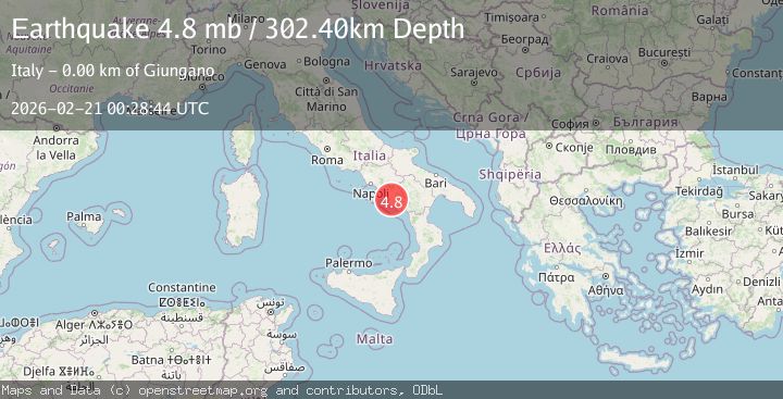 Map of southern Italy
