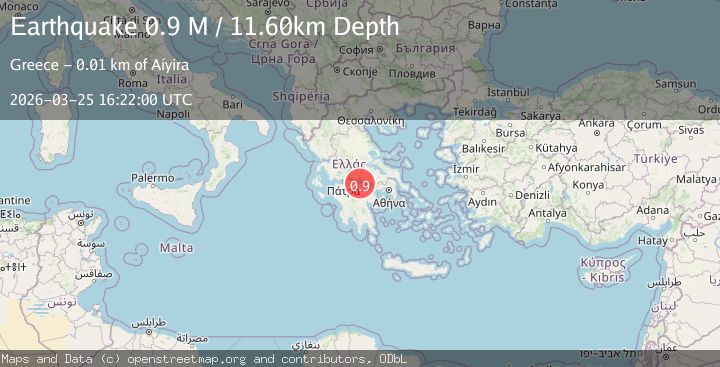 Map of Near the coast of Greece