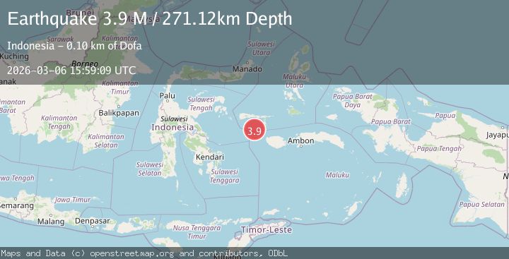 Map of Ceram Sea, Indonesia