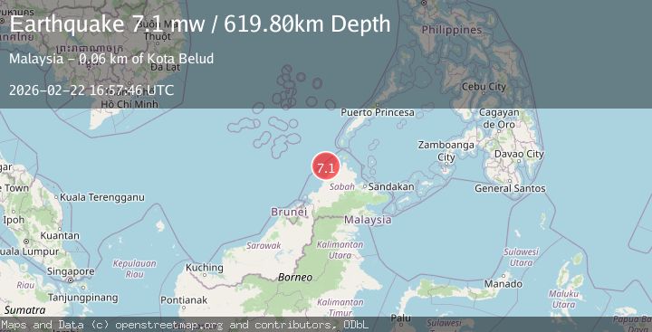 Map of Kalimantan, Indonesia