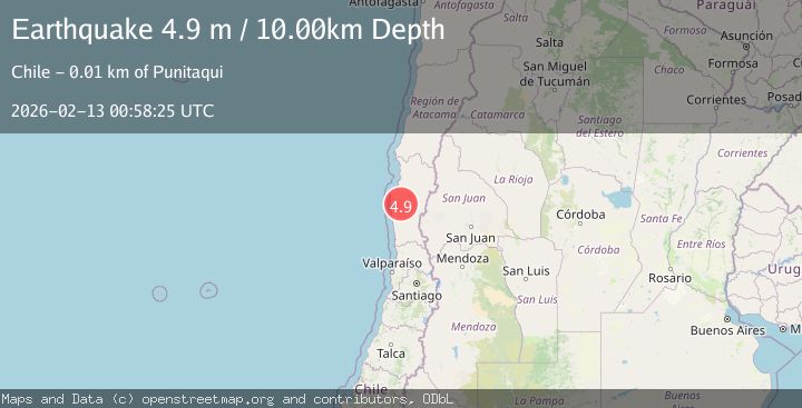 Map of offshore Coquimbo, Chile