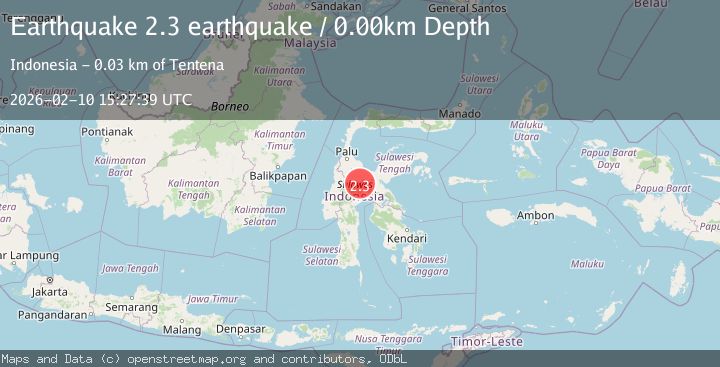Map of Sulawesi, Indonesia