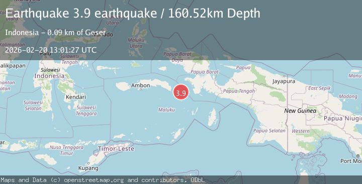 Map of Ceram Sea, Indonesia