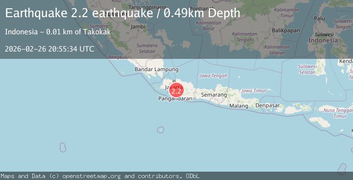 Map of Java, Indonesia