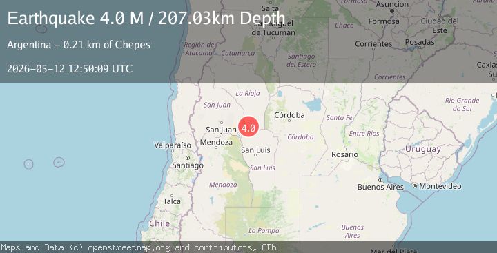 Map of La Rioja, Argentina