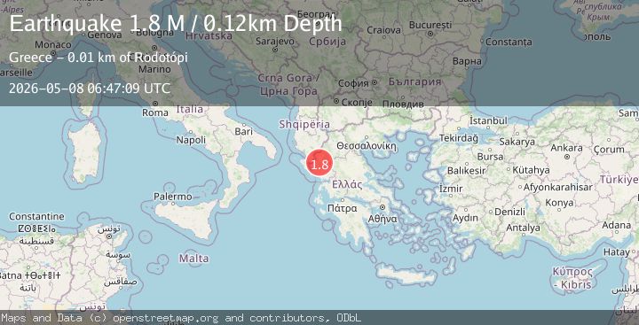 Map of Greece-Albania border region