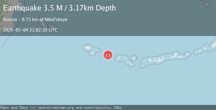 Map of Rat Islands, Aleutian Islands, Alaska