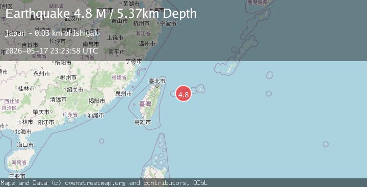 Map of southwestern Ryukyu Islands, Japan