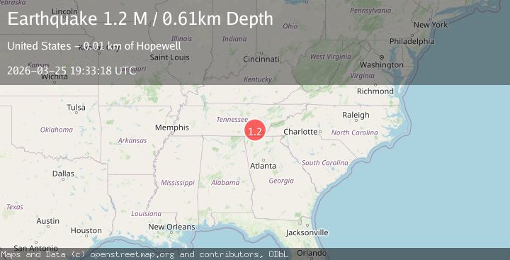 Map of eastern Tennessee