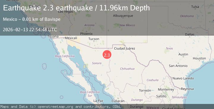 Map of Sonora, Mexico