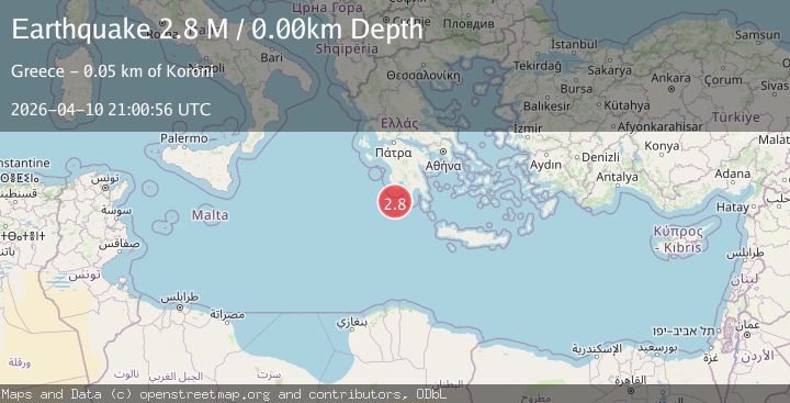 Map of Offshore southern Greece