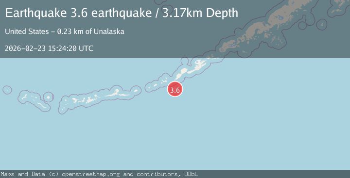 Map of Fox Islands, Aleutian Islands, Alaska