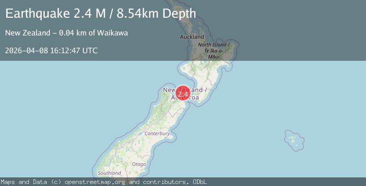 Map of Marlborough District, New Zealand