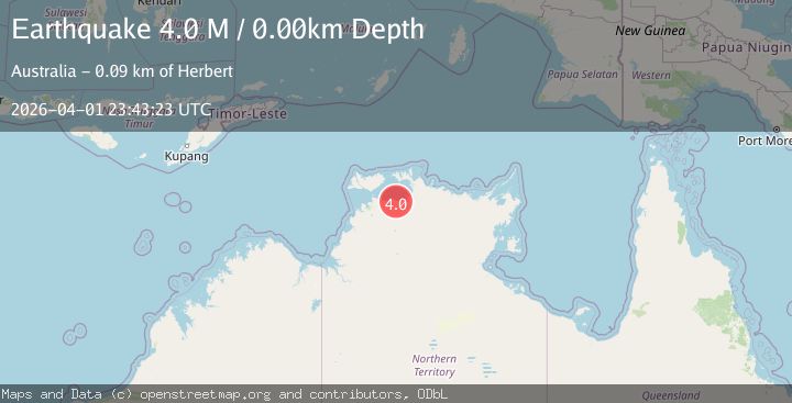 Map of Northern Territory, Australia