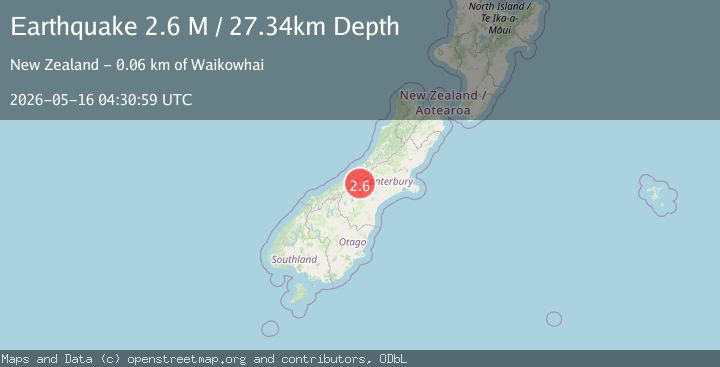 Map of Mackenzie District, New Zealand