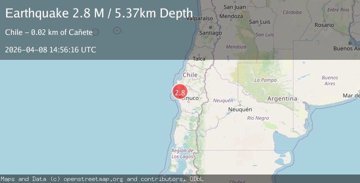 Map of Bio-Bio, Chile