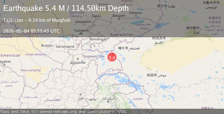 Map of Tajikistan-Xinjiang border region