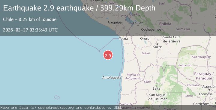 Map of off the coast of Tarapaca, Chile