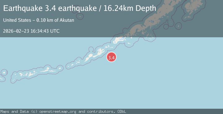 Map of Fox Islands, Aleutian Islands, Alaska