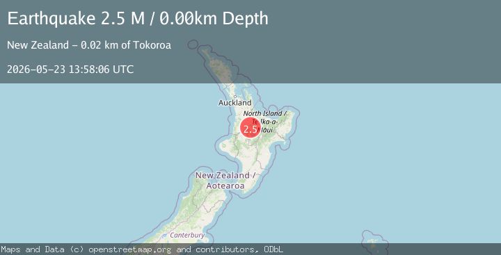 Map of Taupo District, New Zealand