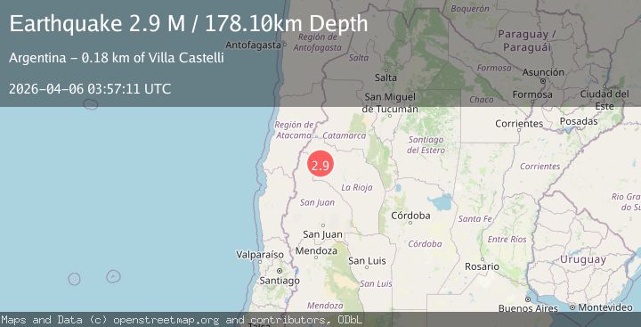Map of La Rioja, Argentina