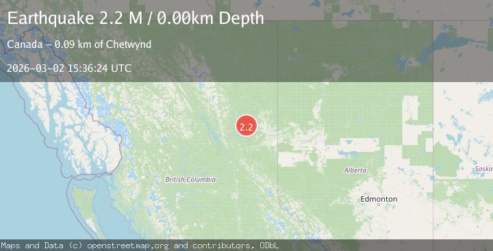 Map of British Columbia, Canada