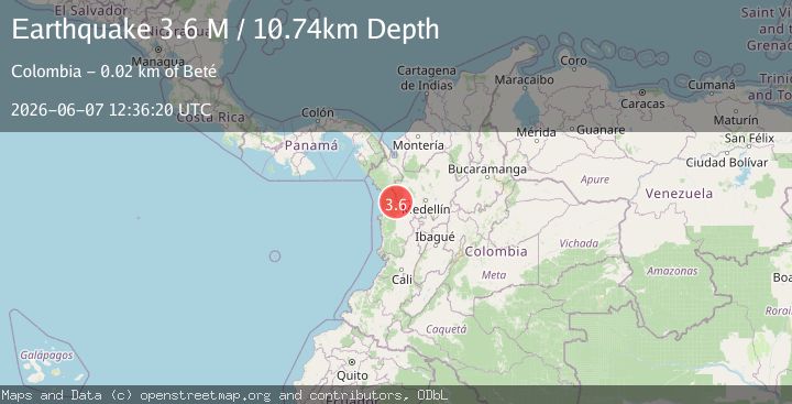 Map of northern Colombia