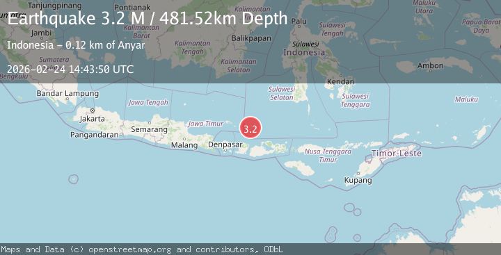Map of Bali Sea