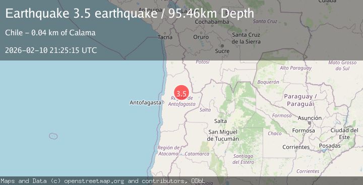 Map of Antofagasta, Chile
