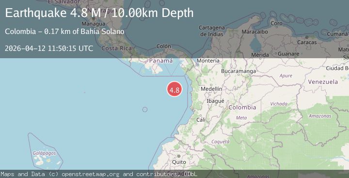 Map of south of Panama
